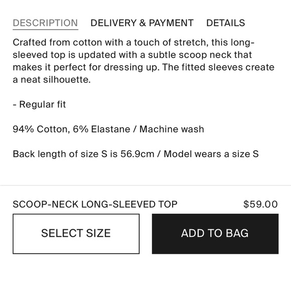 Cos Scoop Neck Long Sleeved Top - Picture 5 of 5